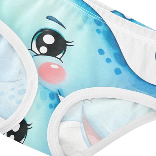 Toddler Underwear Custom 2t Cotton Panties for Girl Fun Briefs Undies Kids Cute Whale Sea Blue4