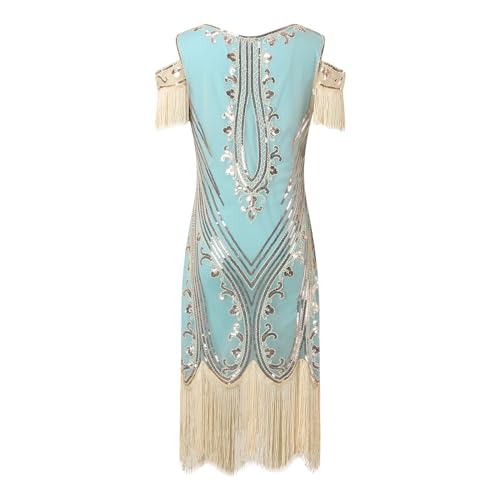 Vestido de cóctel años 20 Charleston elegante para noche y gala 7