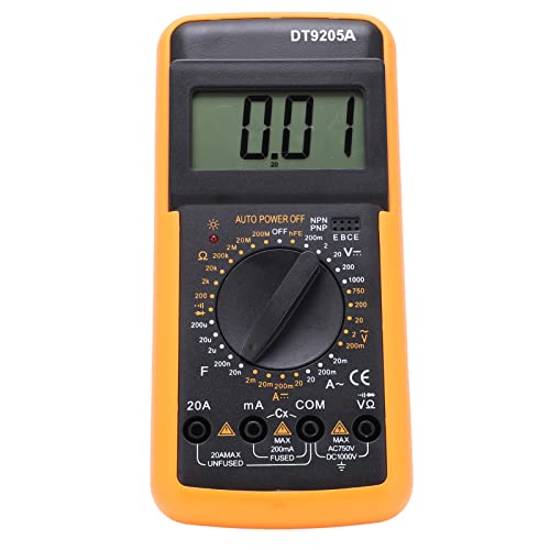 Multimetr DT9205A, Cyfrowy Uniwersalny Miernik Elektryczny, Wielofunkcyjny Tester o Wysokiej Dokładności, Trwały, do Testowania Energii Elektrycznej