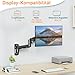 ELIVED Monitor Wandhalterung für 13-32" Bildschirme bis zu 9kg, VESA 75/100mm, Gasdruckfeder PC Monitor Hatlerung Wand, 180° Schwenkbar, 360° Drehbar, Höhenverstellbar Monitorhalterung EV023A