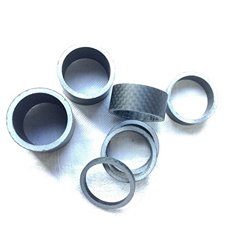 Set Di 7 Distanziali In Carbonio Per Forcella Bici - Spessori 3/5/8/10/15/20/30 Mm, Lucido/opaco, Per MTB, BMX, Bici Da Strada