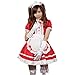 Costume da cameriera da donna Anime Cosplay vestito lungo con grembiule e copricapo, Alice nel paese delle meraviglie, costume da cameriera Lolita Cosplay costumi Halloween Set grembiule (rosso, L)