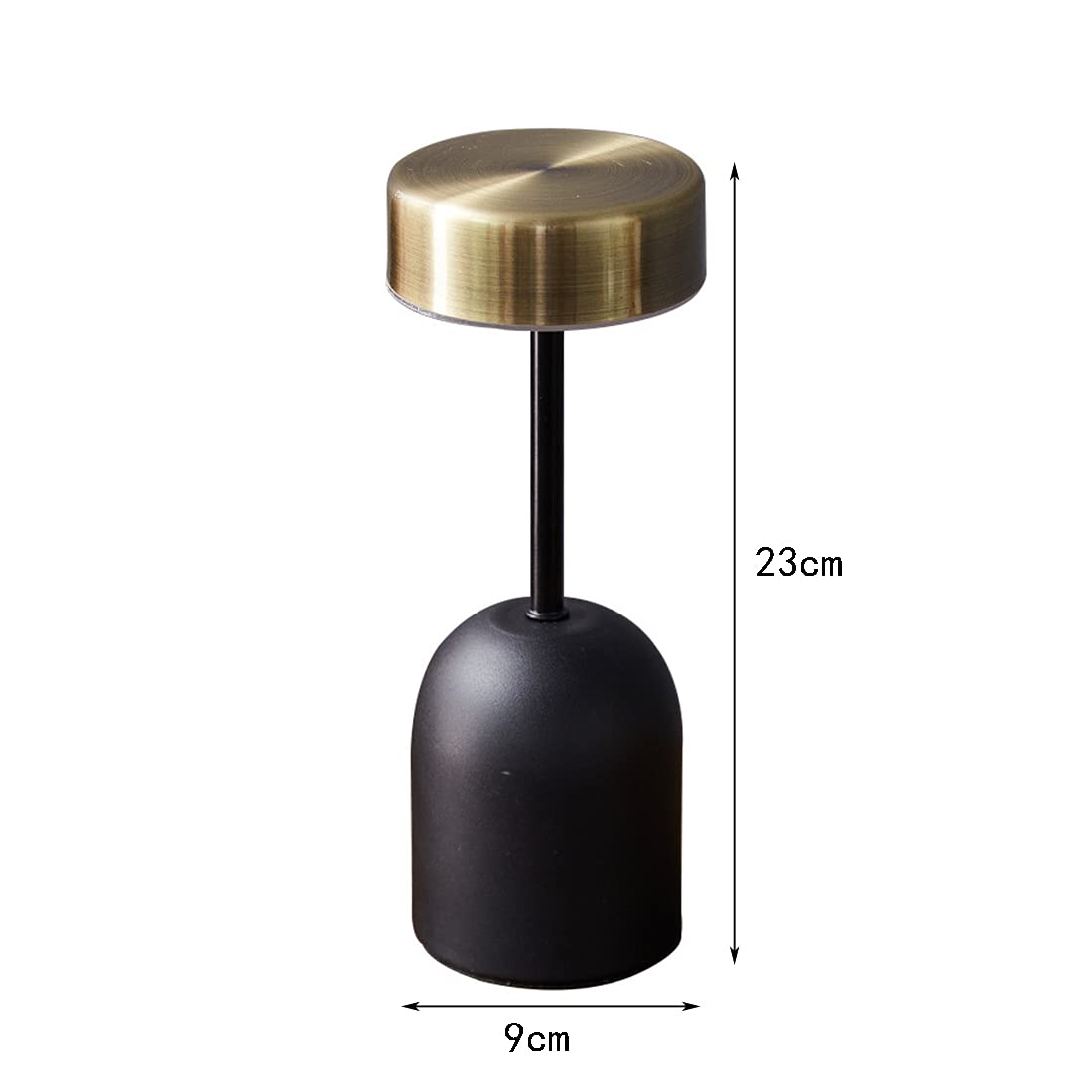 Lampada da comodino a LED portatile Luce notturna senza fili ricaricabile 1200mAh Lampade da scrivania in metallo a batteria per soggiorno di hotel Camera da letto Ristorante Bar, 3000K