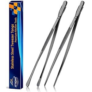 2 Pcs 12-Inch Fine Tweezer Tongs St...
