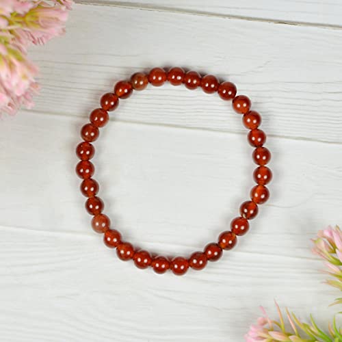 Image of Reiki Crystal Products Natural Crystal Stone Bracelet 6 mm Round Beads for Men & Women | Gemstone Jewellery Bracelet | Reiki Charged | Multiple Stone Variants Available