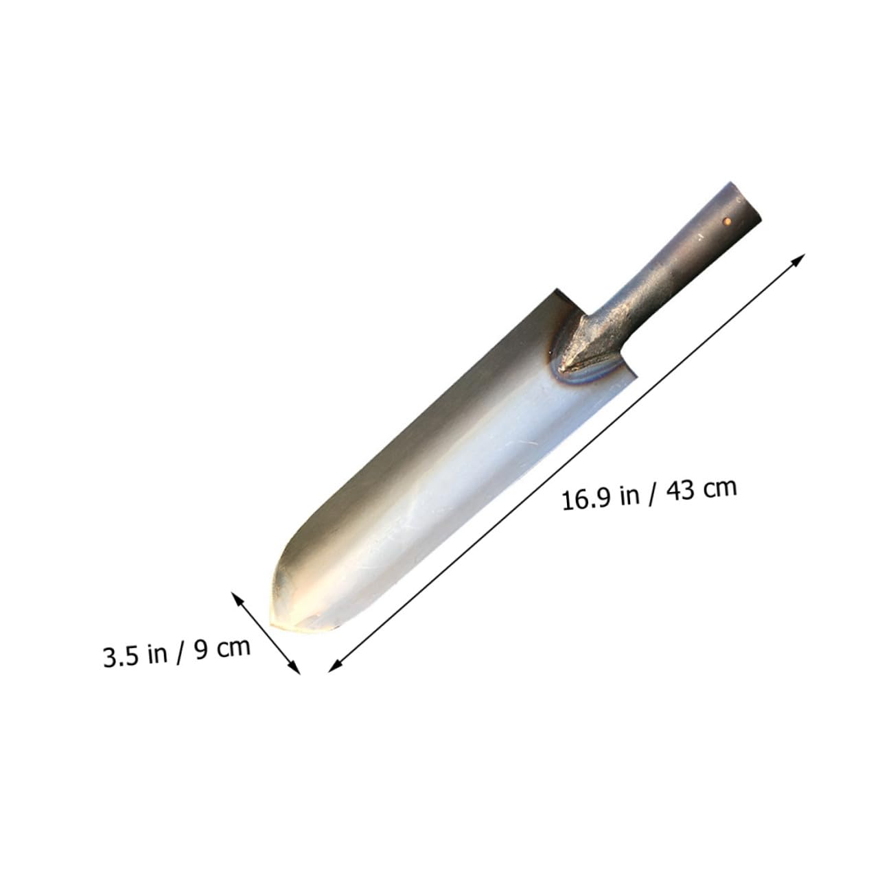 SHINEOFI Robuste Pflanzkelle aus Stahl zum Pflanzen und Bodenbearbeiten im Garten und Rasen Silberfarbene Schmale Schaufel für Präzises Grabwerkzeug