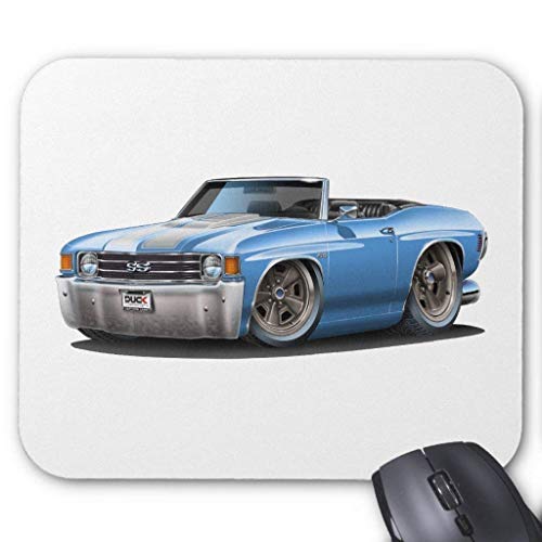Preisvergleich Produktbild 1971-72 Chevelle Lt Blue-White Convertible Mouse Pad
