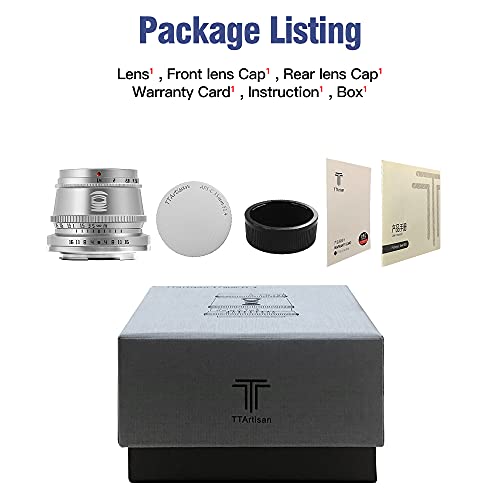 Image of TTArtisan 35mm F1.4 APS-C Camera Lens Silver Version for Sony E Mount Cameras Like A5000、A6000、A6100、A6300、A6400、A6500、A6600、NEX-5、NEX-7