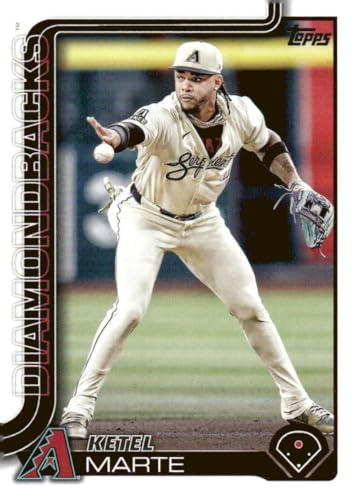 2025 Topps #128 Ketel Marte Arizona Diamondbacks MLB Series 1 Baseball Base Trading Card