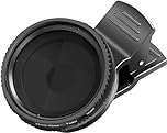 NEEWER 37mm Clip On ND2-ND400 Phone Lens ND Filter Kit: Variable Neutral Density Filter with Phone Clip Compatible with iPhone 16 15 14 Pro Max Plus 13 Samsung S24 S23 Ultra Android Smartphones iPad
