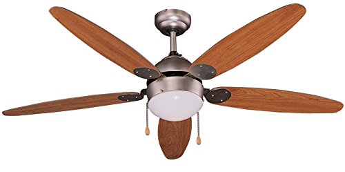 Altezza da soffitto 45cm Ventilatore Da Soffitto 65w Cod. 70922 Vinco 5 Pale