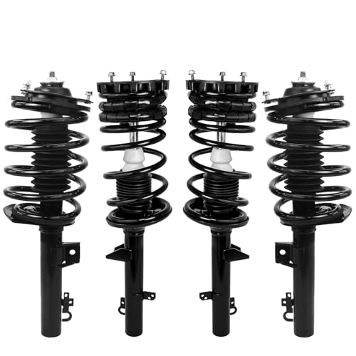 Detroit Axle - 4 Ready Struts for 1996-2007 Ford Taurus Mercury Sable [Sedan] Complete Struts with Spring Assembly 1997 1998 1999 2000 2001 2002 2003 2004 2005 2006 Front & Rear Replacement Suspension