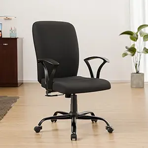 Green Soul Seoul X Office Chair, Mid Back Mesh Ergonomic Home Office Desk Chair with Comfortable & Spacious Seat, Rocking-tilt Mechanism & Heavy Duty Metal Base (Black)