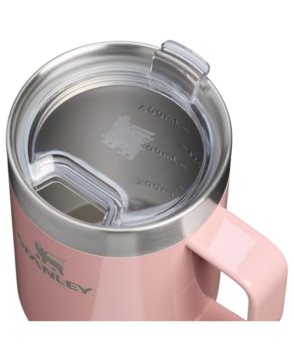 Image of STANLEY The Everyday Suburban Mug | 16 oz | Drink Through Lid | Cup for Coffee, Tea and Drinks | Insulated Stainless Steel Coffee Mug | BPA-Free | Peach Rose Gloss