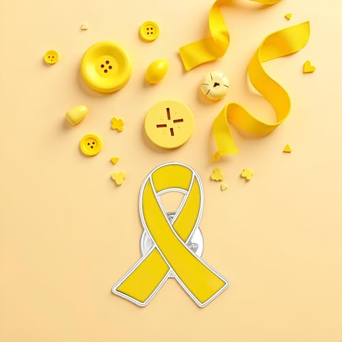 Yellow Bring Them Home Pin, Metal Ribbon Pin Hostage Support Campaign Mental Health Awareness Charity Event Gift, Prevention and Awareness Ribbon and Tacks Tape, Adhesives and Fasteners3