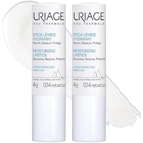 URIAGE Moisturizing Lip Balm Stick With Hyaluronic Acid, Vitamin C & Shea Butter. Hydrating Care For Dry And Chapped Lips That Restores Immediate Comfort And Softness, Pack of 2 Cover
