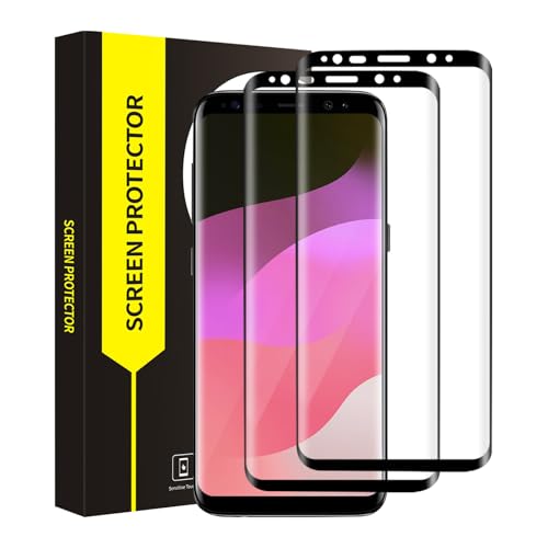 Cable Leader 2 Stück Schutzfolie für Panzerglas für Samsung Galaxy S8 3D-Volle Bedeckung Fingerabdruck-ID HD-Klar Kristallklar 0 Staub & Blasen 9H Härte Frei von Kratzern Stoßfänger Samsung S8 Folie