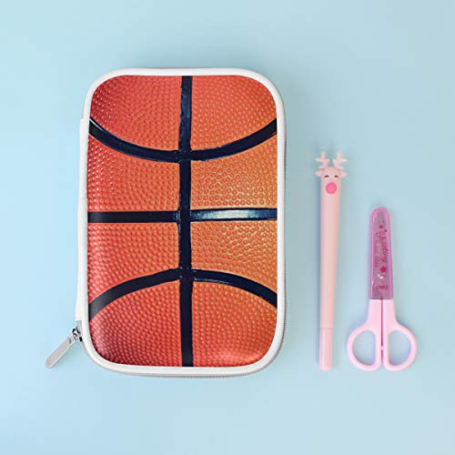 Image of Pencil Case Ball Basketball Pencil Bag Pen Pouch Big Capacity Makeup Brush Bag for Kids Girls Boys Women School College