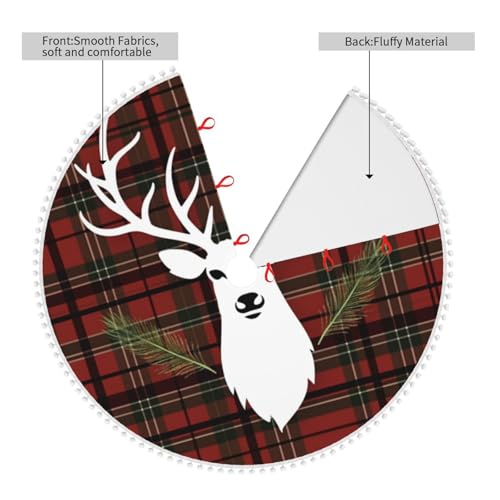 Jupe de sapin de Noël 122 cm grand tapis de décoration de fêtes