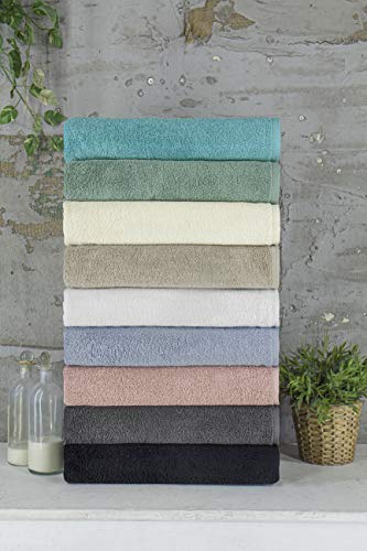 Classic Turkish Towels - Premium Cotton Quick-Dry 9 Pc Bath Towel And Bath Mat Set - Soft, Lightweight, Bathroom Towels Made With 100% Turkish Cotton (Grey) #TOP5