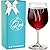 On The Rox Drinks A-Z Monogrammed Wine Gifts For Women - 12-75 oz Engraved Personalized Wine Glass- Funny Wine Lover Monogram Gifts For Women - Unique Wine Glasses Gift Set for a Woman