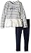 Tommy Hilfiger Girls' Striped Tunic with Lace and Solid Leggings