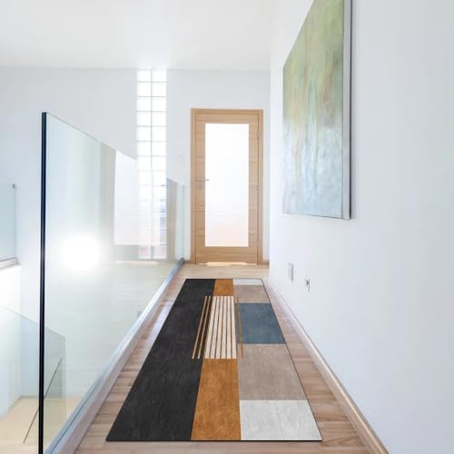 Alfombra patchwork de cocina lavable multicolor de 110 x 150 cm 6