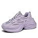 Women's Chunky Sneakers Fashion Platform Casual Dad Shoes Comfortable Walking Running Sport Work Gym Athletic Purple 8.5