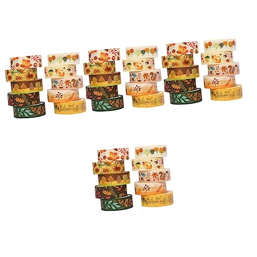 SHINEOFI 4 Juegos Pegatinas De Cinta De Diario Transparente Basura Retro Washi Tapes Washi -tape Etiquetas Adhesivas Álbum De Recortes Cintas Washi De Bricolaje Cintas Adhesivas 10 Rollos*4