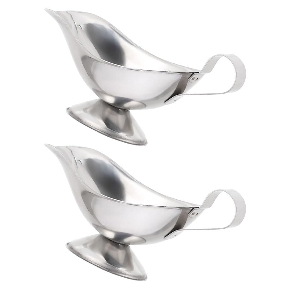 OUNONA Juego de 8 recipientes de salsa, para salsa, jarra de salsa, bote de salsa, cuenco grande con boquilla, botes de salsa, taza de salsa, taza de metal, cuencos para servir, jarras de salsa,