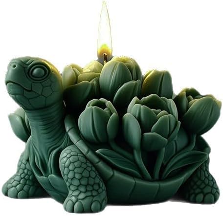 Honeycomb Turtle Rose Tulip Succulent Cylinder Mold – Silicone Wave Spiral Mold for DIY Candle Making, Resin Casting, Soap, Chocolate, and Craft Projects