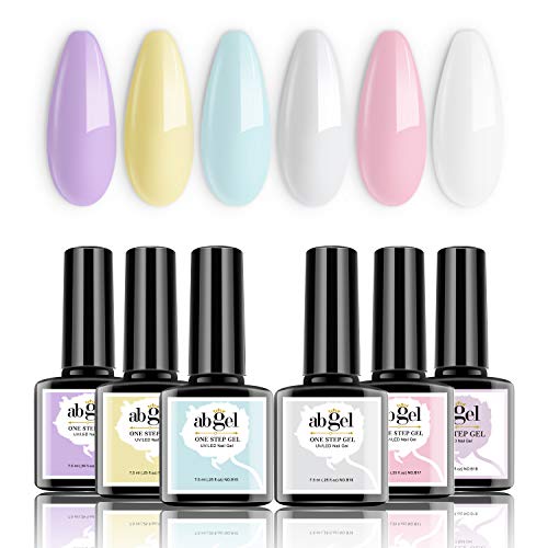 ab gel One Step Gel Nail Polish Set - Macaron Series 6 Pastel Colors Purple Pink Blue Gel Polish Kit,No Need Base and Top Coat Soak Off UV LED Nail Gel Manicure Kit ab gel One Step Gel Nail Polish Set - Macaron Series 6 Pastel Colors Purple Pink Blue Gel Polish Kit,No Need Base and Top Coat Soak Off UV LED Nail Gel Manicure Kit