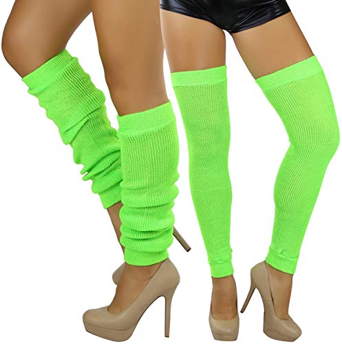 ToBeInStyle Women's Long Over The Knee Leg Warmers Bright Thigh High2