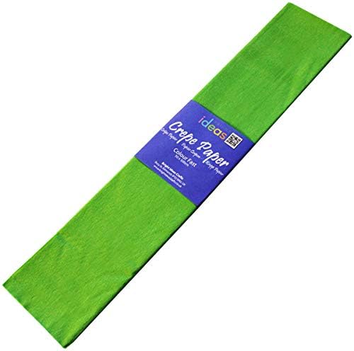 Bright Ideas Crepe Paper Sheets, Light Green. Sheet Size: 50cm x 3m, Pack of 10 Folds. 17gsm, 40% Stretch - Image 3