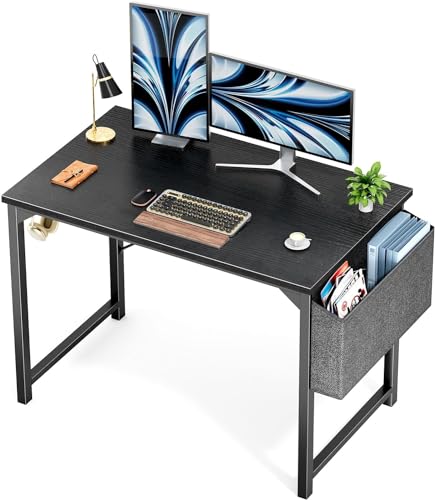 STAR WORK Engineered Wood Computer Desk, Black, 30x40x19 Inches - Image 7
