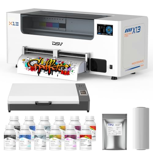 Image of DSV A3 DTF Printer with i3200 Industrial Printhead & Curing Oven - Print & Cure All-in-One for Custom Apparel, 3X vs L1800, A3 in 2 Min, 720x3660 DPI, Holiday Mode, 2-Year Ink Include