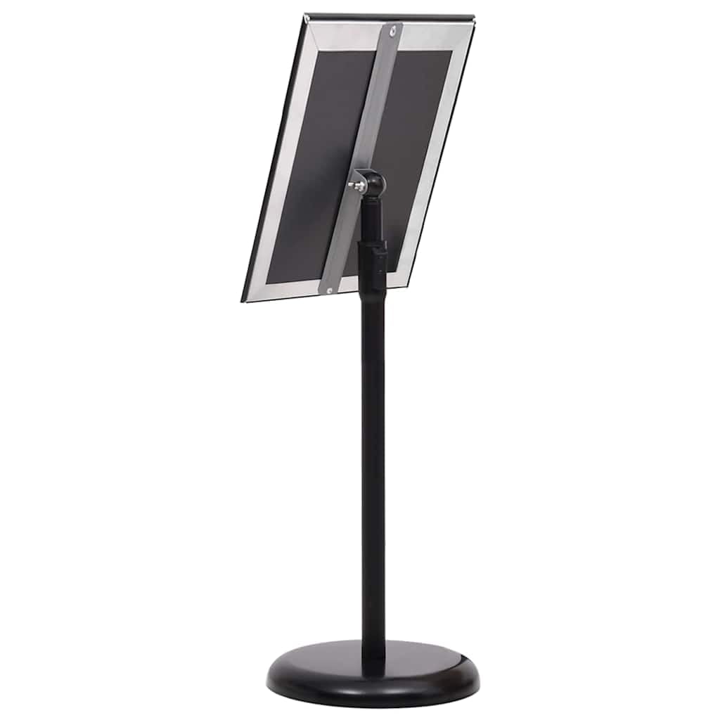 Soporte para carteles (2 unidades, aluminio, 45 x 32,7 x 108 cm, altura regulable, giratorio, para interior y exterior)