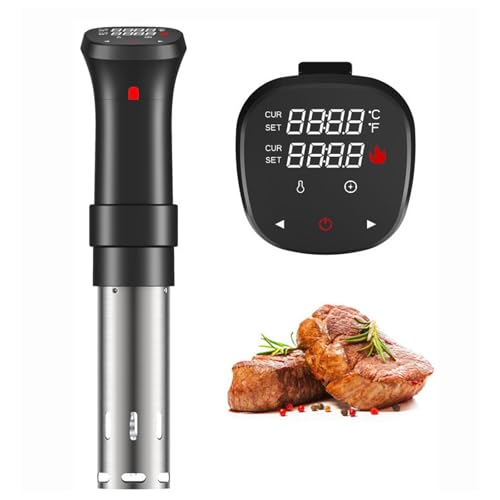 HmLotd Low Temperature Slow Cooker, Slow Cooker, Stainless Steel Body, Touch Screen Panel Design, Adjustable Back Clip with Adjustable Working Temperature for Beef, Chicken, Vegetables