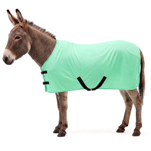 Image of Yeeyeplum Donkey Fly Sheet, UV Protection Mesh Fly Blanket,Mini