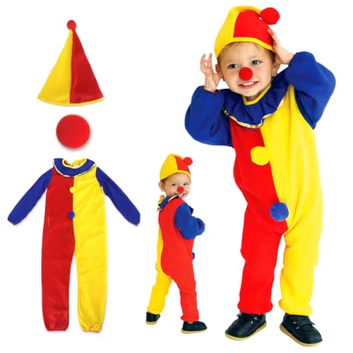EduPlayte Clown Kostüm Kinder, Faschingskostüme Kinder, Kinders...