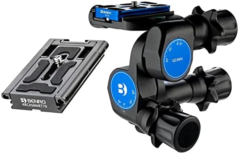 Benro GD3WH 3-Way Geared Head with Additional ArcaSmart70 Plate (GD3WHACS70)
