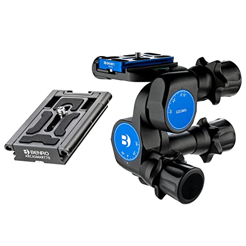 Image of Benro GD3WH 3-Way Geared Head with Additional ArcaSmart70 Plate (GD3WHACS70)