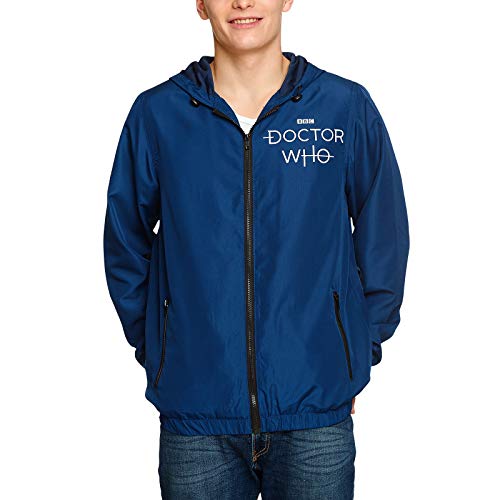 Doctor Who Windbreaker Logo Tardis con Capucha Elbe Forest Blue - L