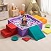 ソフトブロック アスレチック 室内遊具 子供用 8点セット 室内アスレチック キッズスペース 大型クッション 運動遊び ブロッククッション ボールプール付き 組立不要 遊具 屋内用 1歳〜3歳