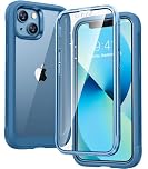 Diaclara Compatible with iPhone 13 Case, 360° Full Body with Built-in Screen Protector Touch Sensitive Shockproof Bumper Case Cover Clear-Back Designed Compatible for iPhone 13 6.1"-Blue
