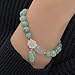 HL1971 Natural Jade Bracelet for Women Gradient Green Jade Bead Elastic Bracelet, Suitable for Christmas, Thanksgiving