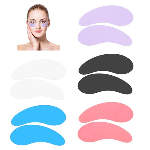 10 PCS Under Eye Patches Reusable Eye Patches Silicone Patches Under Eye Mask Silicone Eye Patches Reusable Overnight for Dark Circles and Puffiness Effect to Reduce Wrinkles and Fine Lines Colorful