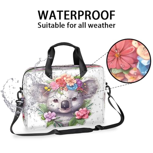 Bolso para portátiles 15.6-16 pulgadas con diseño floral y correa miniatura 3