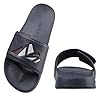 Knixmax Men Sliders Comfort Aqua Slide Sandals Beach & Pool Shoes Adjustable Strap Open Toe Summer Slippers Hook & Loop B Navy 8/9UK - 42/43EU #2