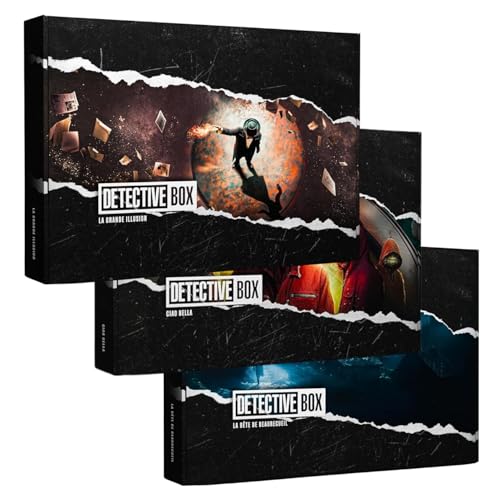 Detective Box – Pack 3 Enquêtes Immersives | Jeux d’Investigation & Énigmes | Escape Game Narratif (Monaco, Paris 1947, Alpes) | 1–5 Joueurs | Dès 14...